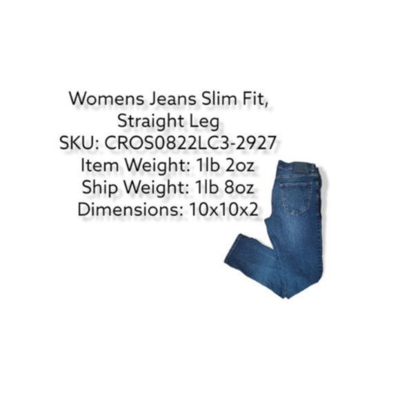 WeatherProof Women's Denim Blue Slim Fit Straight Leg Jeans Size W32/L30 - Picture 2 of 4
